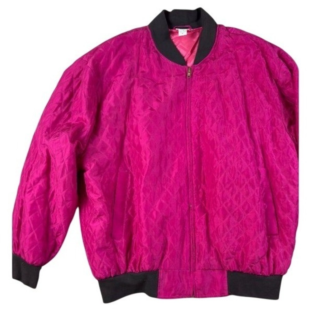 VTG 80s Silk Jacqueline Ferrar Bomber Jacket